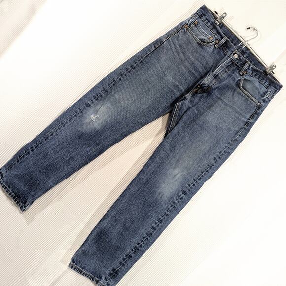 LEVI'S! "DISTRESSED" RELAXED FIT 505 PERFECT FADE STRAIGHT LEG JEANS! SZ 36X32 - Picture 10 of 10
